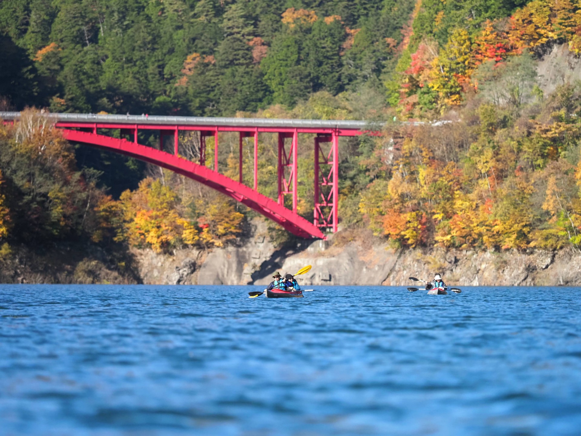１０月３１日 奥木曽湖カヤックツアー ひといき荘